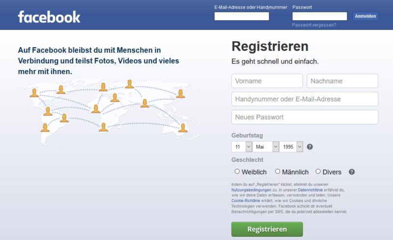 Facebooks neue Seite komplett in Javascript